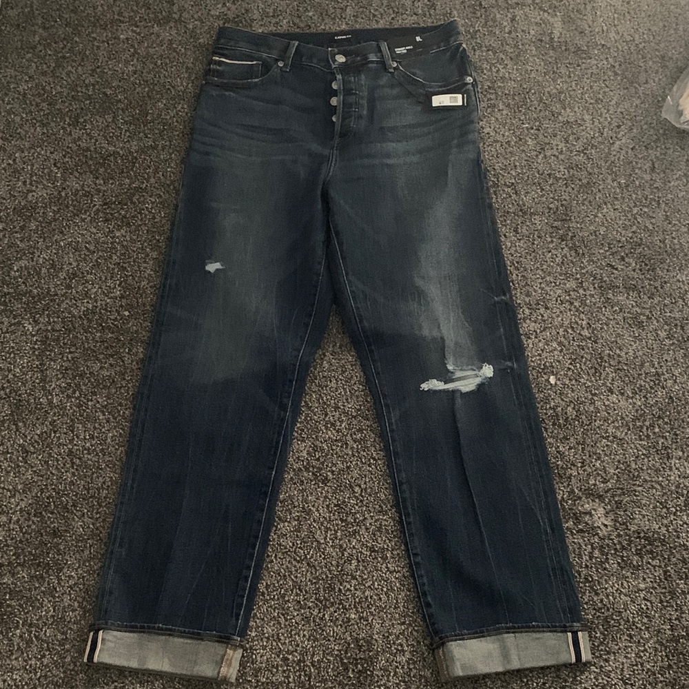 Express women Deep Indigo  Straight Jeans